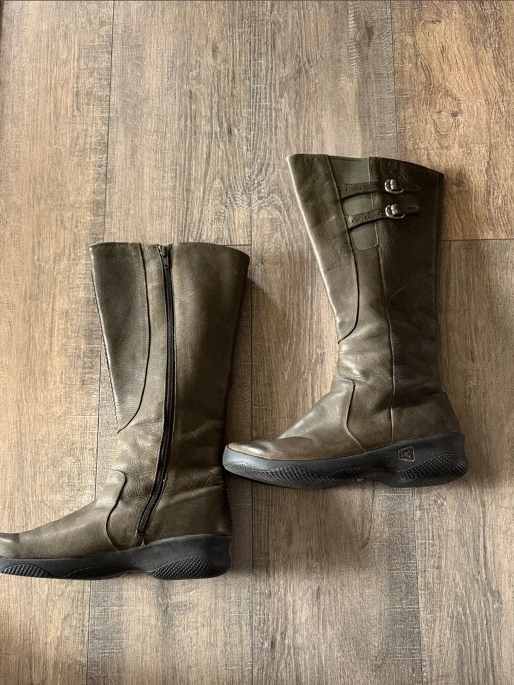Keen Olive Green Over-the-Knee Riding Boots